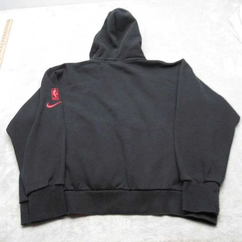 Chicago Bulls Hoodie‎ Youth Large Nike NBA Black Fleece Pullover Sweatshirt Y2K